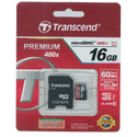 Карта памяти Transcend 16ГБ microSD HC UHS-I Class10 TS16GUSDU1 адаптер