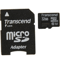 Карта памяти Transcend 32ГБ microSD HC UHS-I Class10 TS32GUSDU1 адаптер