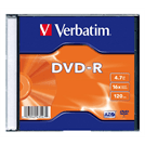 Диск Verbatim DVD-R 47ГБ 16x Matt Silver 43547