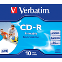 Диск Verbatim CD-R 700МБ 52x AZO Wide Inkjet Printable 43325