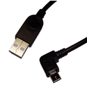 Кабель ORIENT USB 20 Am microBm 15м угловой левый MU-215B1