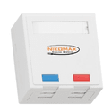 Корпус настенной розетки NIKOMAX NMC-MB2P-ST-WT