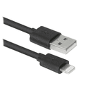 Кабель Defender USB Lightning 8-pin 1m черный ACH01-03BH 87478