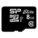 Карта памяти Silicon Power 8ГБ microSD HC Elite UHS Class 1 Class 10 SP008GBSTHBU1V10