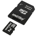 Карта памяти SmartBuy 8ГБ microSD HC Class 10 SB8GBSDCL10-01