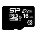 Карта памяти Silicon Power 16ГБ microSD HC UHS-I Class 10 U1 Elite SP016GBSTHBU1V10