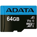 Карта памяти ADATA 64ГБ microSD XC Premier UHS-I Class 10 U1 V10 A1 AUSDX64GUICL10A1-RA1