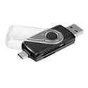Картридер Ginzzu GR-588UB USB-C OTGUSB30 SDXCmicroSDXC черный