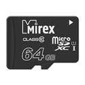 Карта памяти Mirex 64ГБ microSD XC UHS-I Class10 13612-MC10SD64
