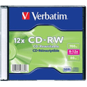 Диск Verbatim CD-RW 700МБ 8x-12x 43762 Slim 1шт