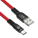 Кабель Digma USB Am USB Type-Cm 12м красный плоский