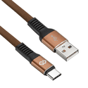 Кабель Digma USB Am USB Type-Cm 3м коричневый плоский