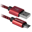 Кабель Defender USB20 Am  USB20 microBm 1м 87801