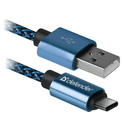 Кабель Defender USB Am  USB Type-Cm 1 м синий 87817