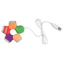 USB-хаб Buro BU-HUB4-05-U20-Flower разноцветный