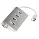 USB-хаб Hama Kombi серебристый 00054142