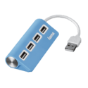 USB-хаб Hama TopSide голубой 00012179