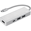 USB-хаб Hama Aluminium серебристый 00135756