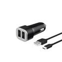 Зарядное устройство Deppa 2 USB 24А дата-кабель micro USB 11283