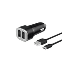 Зарядное устройство Deppa 2 USB 24А дата-кабель Type-C 11284