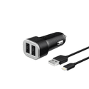 Зарядное устройство Deppa 2 USB 24А дата-кабель 8-pin для Apple MFI 11285