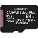 Карта памяти Kingston 64ГБ microSD XC UHS-I Class10 U1 V10 A1 Canvas Select Plus SDCS264GBSP