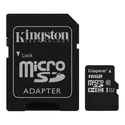 Карта памяти Kingston 16ГБ microSD HC UHS-I Class10 U1 V10 A1 Canvas Select Plus SDCS216GB