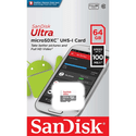 Карта памяти SanDisk 64ГБ microSD XC Class 10 Ultra UHS-I SDSQUNR-064G-GN3MN