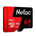 Карта памяти Netac 64ГБ microSD XC UHS-I Class 10 U3 V30 A1 P500 Extreme Pro NT02P500PRO-064G-S