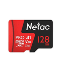 Карта памяти Netac 128ГБ microSD XC UHS-I Class 10 U3 V30 A1 P500 Extreme Pro NT02P500PRO-128G-S