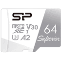 Карта памяти Silicon Power 64ГБ microSD XC UHS-I Class10 U3 A2 V30 Superior SP064GBSTXDA2V20