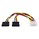 Кабель GoPower Molex m  2 х SATA POWER f 20 см 00-00027494