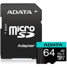 Карта памяти ADATA 64ГБ microSD XC Premier Pro U3 V3 A2 AUSDX64GUI3V30SA2-RA1