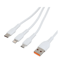 Кабель GoPower USB-CLightningmicroUSB 00-00022794 1м белый