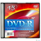 Диск VS DVD-R 47ГБ 16x Slim 5штуп