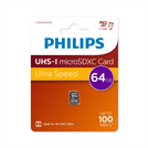 Карта памяти Philips 64ГБ microSDXC High Speed Class UHS-I U3 V30 A1 FM64MD55B97
