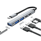 USB-хаб Digma DHUB-5USB-AC-30 серебристый